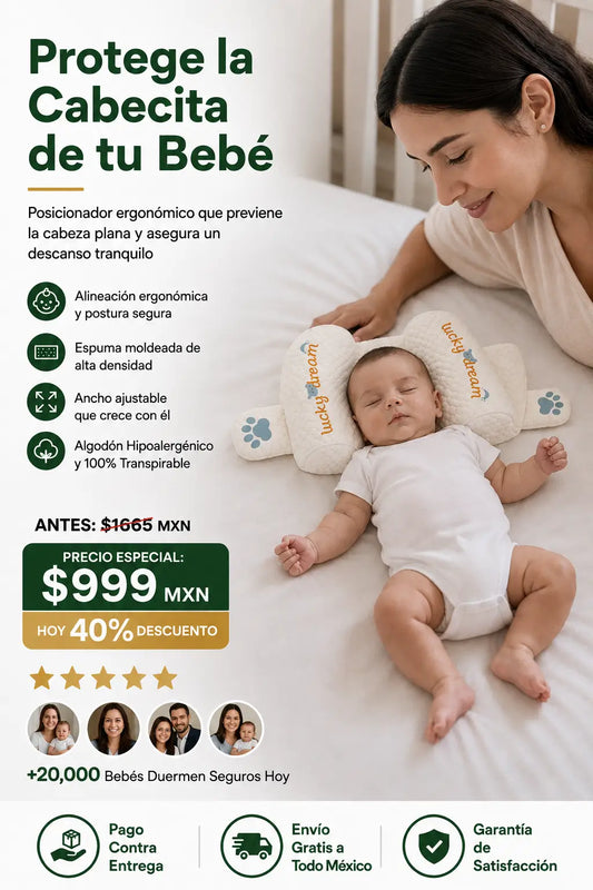 Almohada Regulable PREMIUM para Bebé | Lucky Dream®