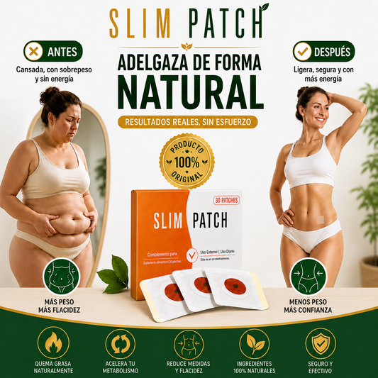 Despídete de la grasa abdominal sin dietas, mientras duermes | Caja con 30 Parches | SlimPatch®