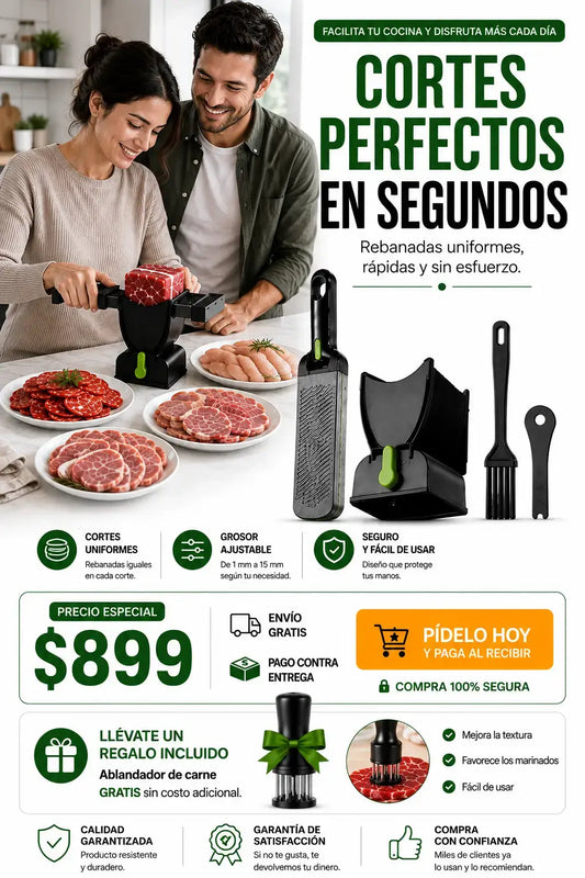 Nuevo Cortador de Carne + Ablandador de Carne Gratis | CortaSafe ®